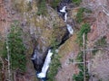 Waterfalls and cascades on the brook Berschnerbach and its tributaries