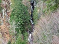 Waterfalls and cascades on the brook Berschnerbach and its tributaries