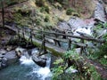 Waterfalls and cascades on the brook Berschnerbach and its tributaries