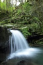 Waterfalls and cascades of the river Satina in the Moravian Beskydy Mountains Royalty Free Stock Photo