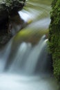 Waterfalls and cascades of the river Satina in the Moravian Beskydy Mountains Royalty Free Stock Photo