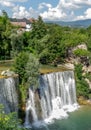 Waterfalls in city Jajce Royalty Free Stock Photo
