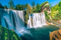 Waterfalls in city Jajce, Bosnia and Herzegovina. Royalty Free Stock Photo