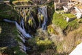 Waterfalls in the city of Tivoli at Villa Gregoriana in Lazio, Italy