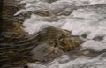 Waterfalls on clear river