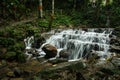 Waterfalls flowing down from the stream at `Mae Kampong` waterfall in Chiangmai, Thailand