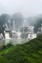 Waterfalls in fogs Royalty Free Stock Photo