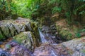 The waterfalls in forest Royalty Free Stock Photo