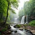 Waterfalls in forest Royalty Free Stock Photo
