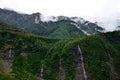 Waterfalls Fox Glacier New Zealand Royalty Free Stock Photo