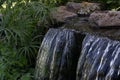 waterfalls, garden arrangement, waterfalls in the garden.