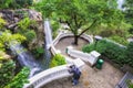 Waterfalls in Hong Kong Park in Hong Kong are especially popular with photographers