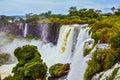 The waterfalls Iguazu in the rainy season