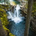 Waterfalls in Johnston Canyon of Banff