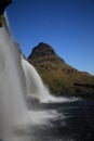 Kirkjufellsfoss waterfall and Kirkjufell mountain, Iceland