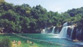 Waterfalls of Krka National Park in Croatia Royalty Free Stock Photo