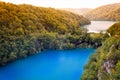 Waterfalls and lake in Plitvice Lakes National Park, Croatia Royalty Free Stock Photo