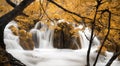 Waterfalls and lakes in Plitvice National Park, Croatia Royalty Free Stock Photo