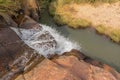 Waterfalls of the Leba mountain range view from above. Lubango. Royalty Free Stock Photo