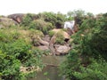 Waterfalls lost in forest