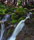 Waterfalls in Mount Rainier National Park near Spray Park in Washington state usa Royalty Free Stock Photo