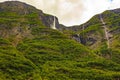Waterfalls in mountains - Norway Royalty Free Stock Photo
