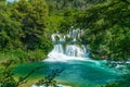 Waterfalls at National Park Krka, Dalmatia, Croatia Royalty Free Stock Photo