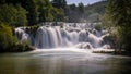 Waterfalls in national park. Krka National Park, Croatia Royalty Free Stock Photo