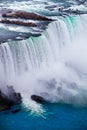 Waterfalls, nature power. Niagara Falls, aerial view. Royalty Free Stock Photo