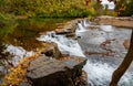 Series of Waterfalls Flowing Over Natural Dam Arkansas Royalty Free Stock Photo