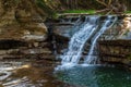 Waterfalls Over Shale Rock in Robert H. Treman State Park