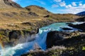 Waterfalls in Parque Nacional Torres del Paine, Chile Royalty Free Stock Photo