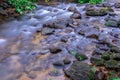 waterfalls in Phangna province in Thailand. Silky smooth running water nice brown rocks Royalty Free Stock Photo