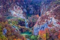 Waterfalls in Plitvice Lakes.