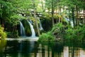 Waterfalls on Pliva river near Jajce city. Bosnia and Herzegovina Royalty Free Stock Photo