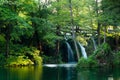 Waterfalls on Pliva river near Jajce city. Bosnia and Herzegovin Royalty Free Stock Photo