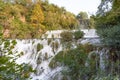 Waterfalls, ponds and many species of plants in Krka National Park, Dalmatia, Croatia, Europe Royalty Free Stock Photo