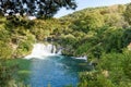 Waterfalls, ponds and many species of plants in Krka National Park, Dalmatia, Croatia, Europe Royalty Free Stock Photo