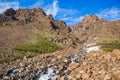 Waterfalls on the Putorana Plateau. Russia, Taimyr