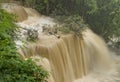 Waterfalls during the rainy season. Royalty Free Stock Photo