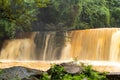 Waterfalls during the rainy season The red soil.