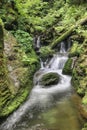 Waterfalls and rapids on the White Opava stream Royalty Free Stock Photo