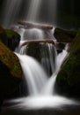 Waterfalls on the roaring fork motor trail near Gatlinburg Tennessee in the smoky mountain national park Royalty Free Stock Photo