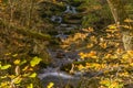 Waterfalls on Roaring Run Creek, Jefferson National Forest, USA Royalty Free Stock Photo