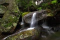 Waterfalls and rock