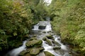 Waterfalls at Watersmeet, Lynmouth, Exmoor, North Devon Royalty Free Stock Photo