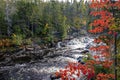 Waterfalls rush down the gorge at Gulf Hagas in the northern Maine Woods in early fall