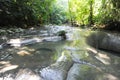 Waterfalls of siete altares on the forest at Livingston