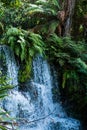 Waterfalls and silky river stream in the mountain on a beautiful river Royalty Free Stock Photo