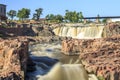 Waterfalls in Sioux Falls, South Dakota, USA Royalty Free Stock Photo